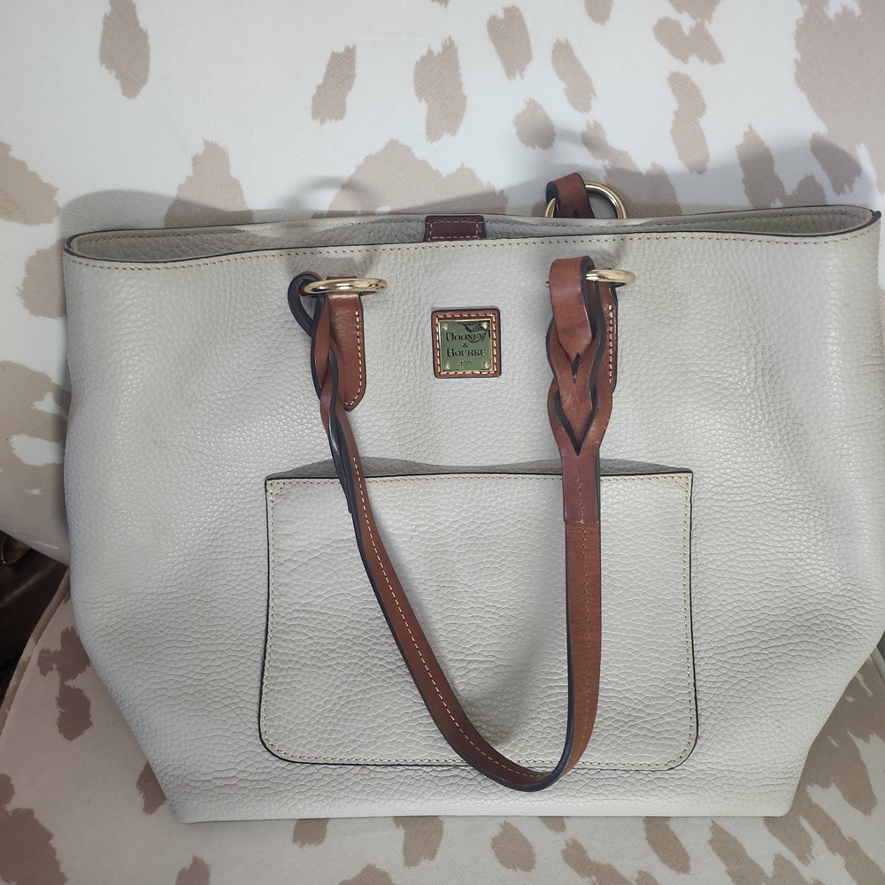 Dooney & Bourke White and Brown Tote